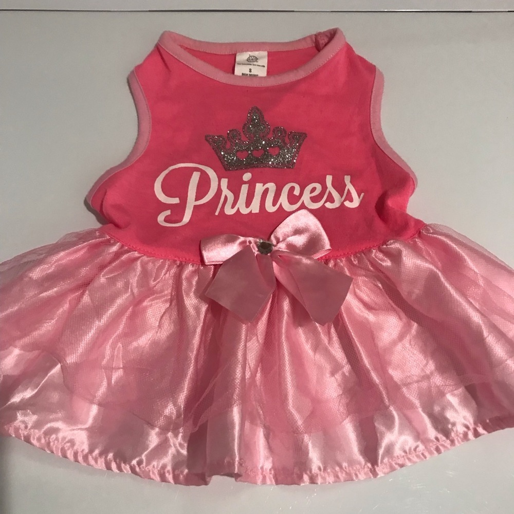 Princess pink dog dress